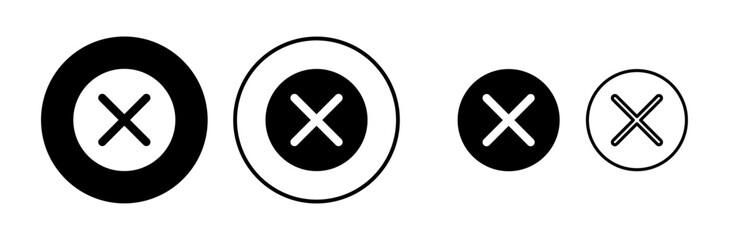 Close vector icon. Delete icon. remove, cancel, exit symbol.