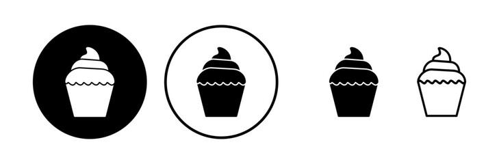 Cup cake icon vector. cake icon. bakery. muffin