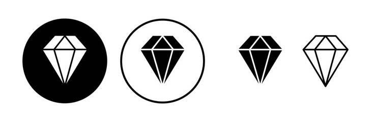 Diamond icon vector. gem icon. crystal stone