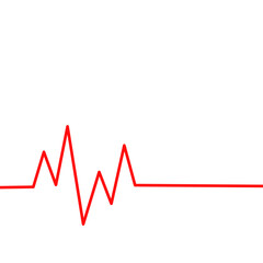 Heart cardiogram line. Vector illustration.