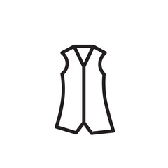 Female Male Vest Outline Icon