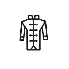 Chinese Clothes Jacket Outline Icon