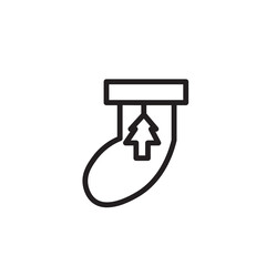 Clothing Fashion Sock Outline Icon