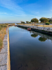 Fototapeta premium View of Cambeia pier in Murtosa