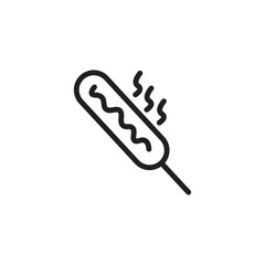 Food Corndog Dog Outline Icon