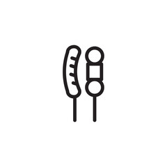 Corn Dog Food Outline Icon