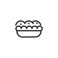 Dog Fast Food Outline Icon