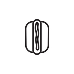 Dog Fast Food Outline Icon