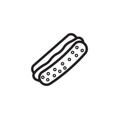 Dog Fast Food Outline Icon