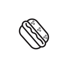 Dog Fast Food Outline Icon