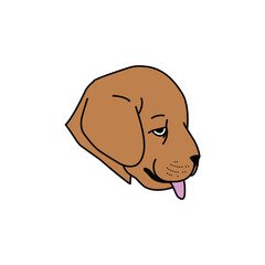 set of dog head vector isolated on white background. zoo, animal. pet, head, animal head, dog, doggy, canine, dog head, bulldog, hound, sticker, clipart, simple, flat, icon, vector illustration.