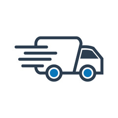 Delivery Services, shipping car, Courier Services vector icon