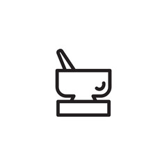Stylist Hair Bowl Outline Icon