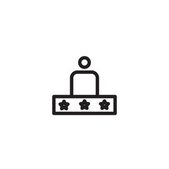 Fototapeta premium Transport Rating Online Outline Icon