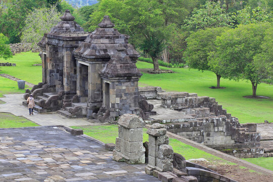 The gate of historic site of Kraton Ratu Boko, which is estimated to have been built in the 8th century by the Syailendra dynasty.