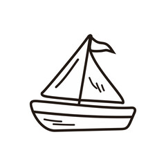Boat Doodle Illustration