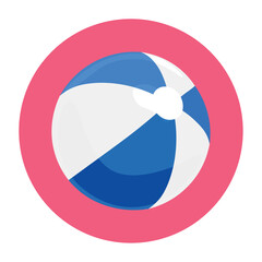 Inflatable ball on white background