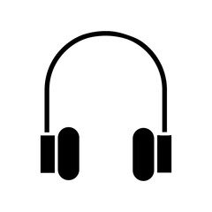 vector headphone icon illustration on white background