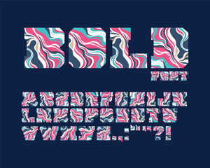 the colorful liquid impactful bold designer font set