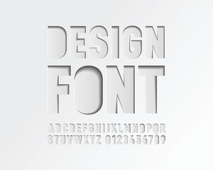 Modern Paper cut font set