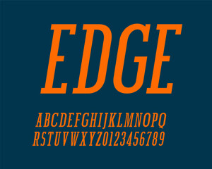 Rounded serif designer font set, slanted version