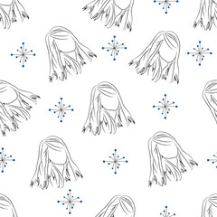 Female silhouette pattern