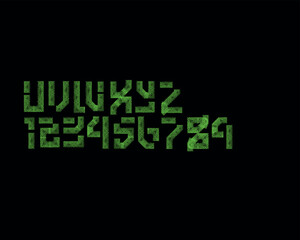 Obraz premium Grunge bold designer font set in vector format