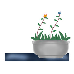 Aesthetic Flower Leaf In Pot Tropical Gardening Indoor