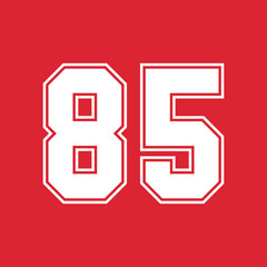 Obraz premium Basketball and Baseball Sport Numbers 85