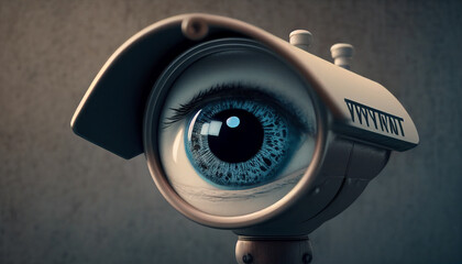 Big Brother is watching, government surveillance concept. Generative Ai. - obrazy, fototapety, plakaty