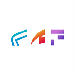 Abstract Colorful F letter logo