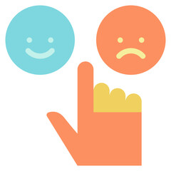 customer satisfaction flat icon