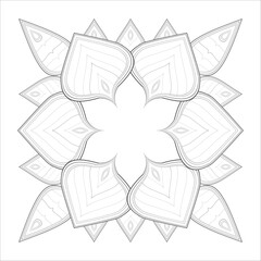 Obraz premium Mandala for Adult Coloring Page. hand drawn decorative flowers for coloring page.-Vector