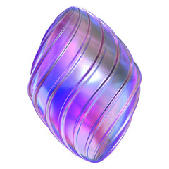 3D Render Abstract Hologram Geometric shape