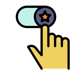 score black outline filled color icon