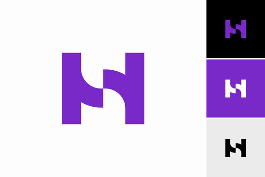 initial letter hs logo vector premium design