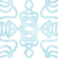 Blue Watercolor Abstract Painting Background