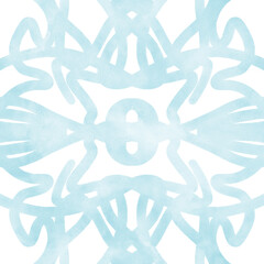 Blue Watercolor Abstract Painting Background