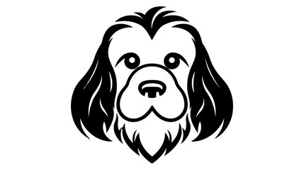 Dog logo silhouette. Vector pet icon isolated on white background