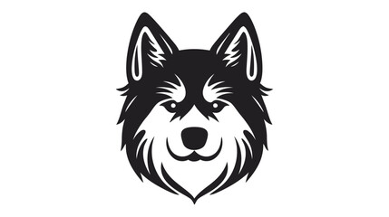 Dog logo silhouette. Vector pet icon isolated on white background