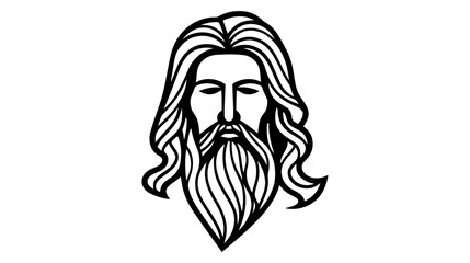 Jesus Christ. Vector logo, illustration isolated on white background