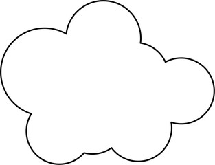 Obraz premium Cloud Outline Illustration