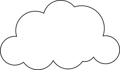 Fototapeta premium Cloud Outline Illustration