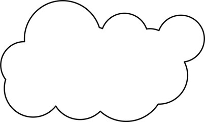 Fototapeta premium Cloud Outline Illustration