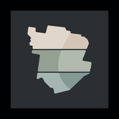 Bomaderry Map Modern Creative Logo