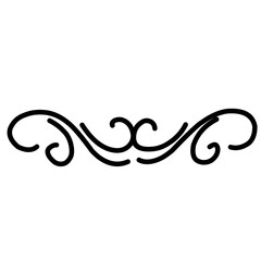 Swirl Decoration Vector  Line Dividers Border 