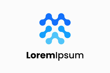 backbone molecule logo vector premium design