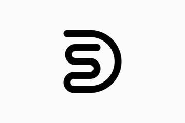 initial letter ds logo vector premium design