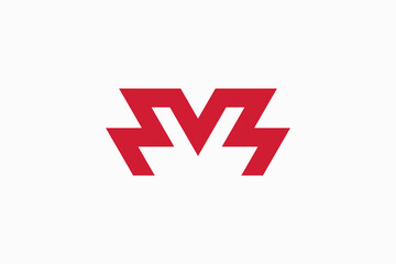 mv  logo vector premium design