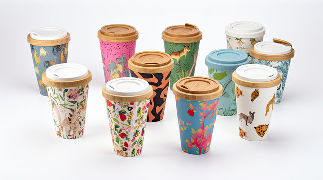  Eco-Friendly Bamboo Coffee and Tea Cups with Insulation